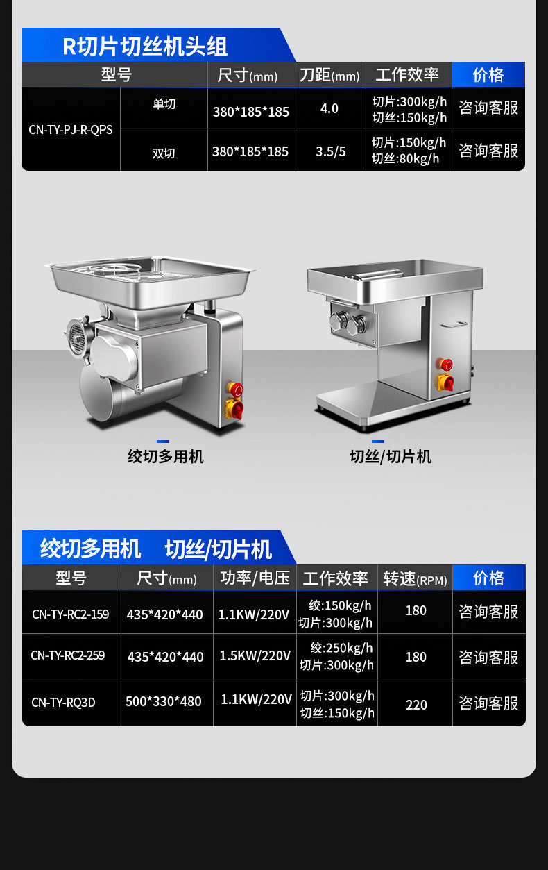 G22恒峰绞肉机产品参数2