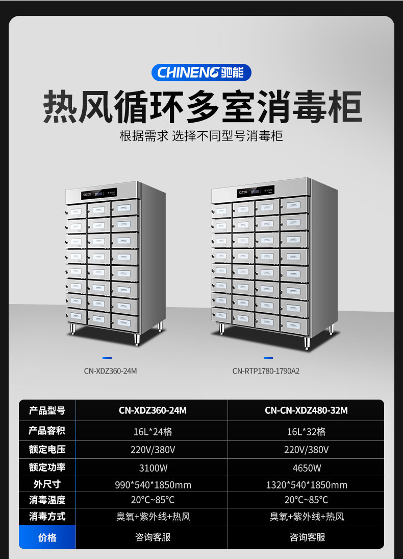 G22恒峰多室消毒柜产品参数1