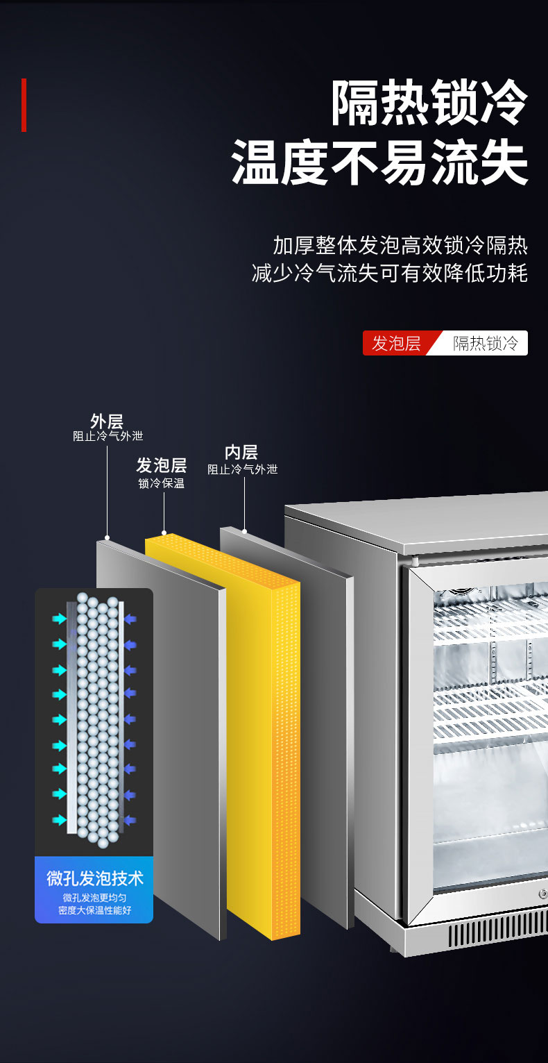 G22恒峰吧台柜加厚整体发泡